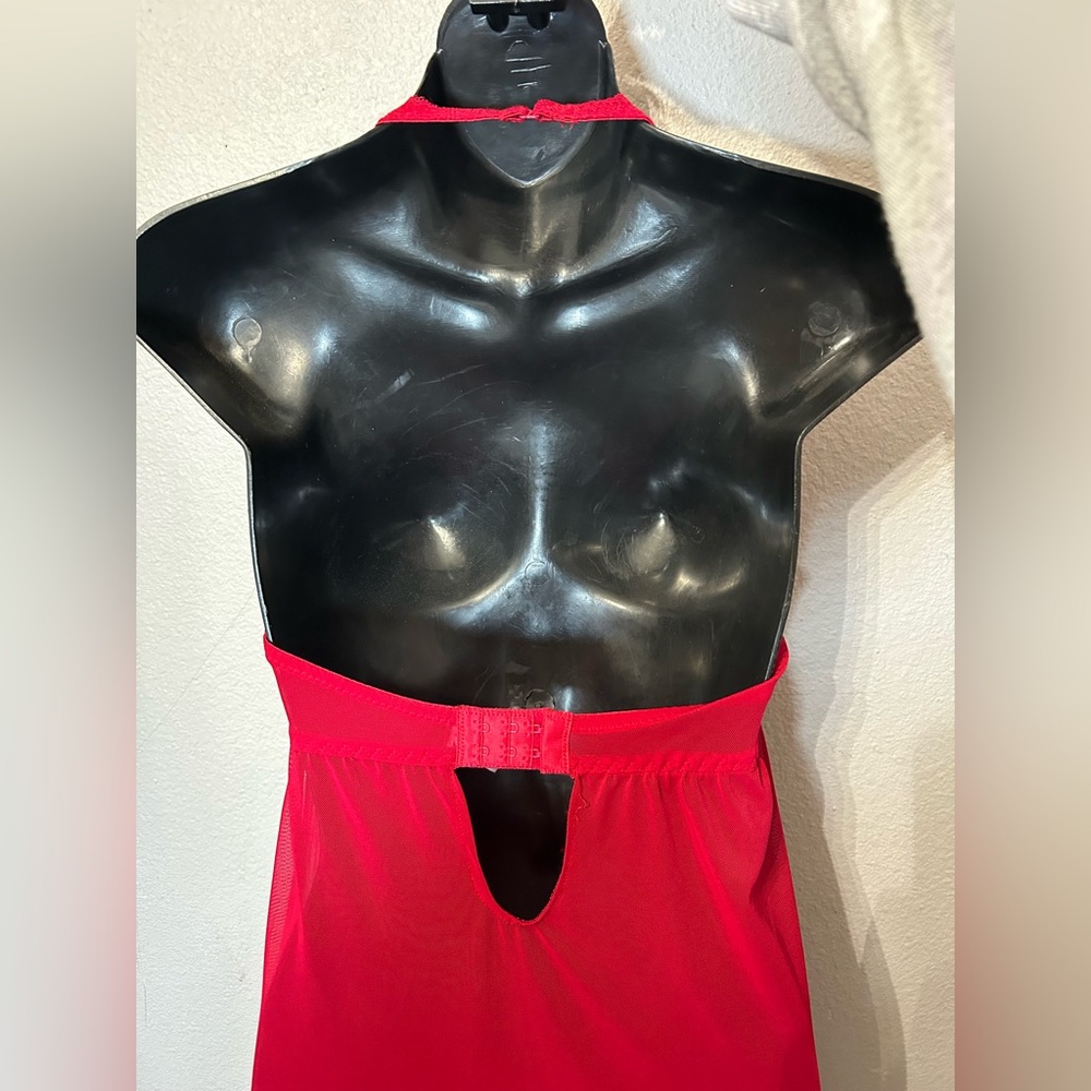 Marilyn Monroe Red Lace Babydoll Lingerie Chemise Size Large - Picture 5 of 10